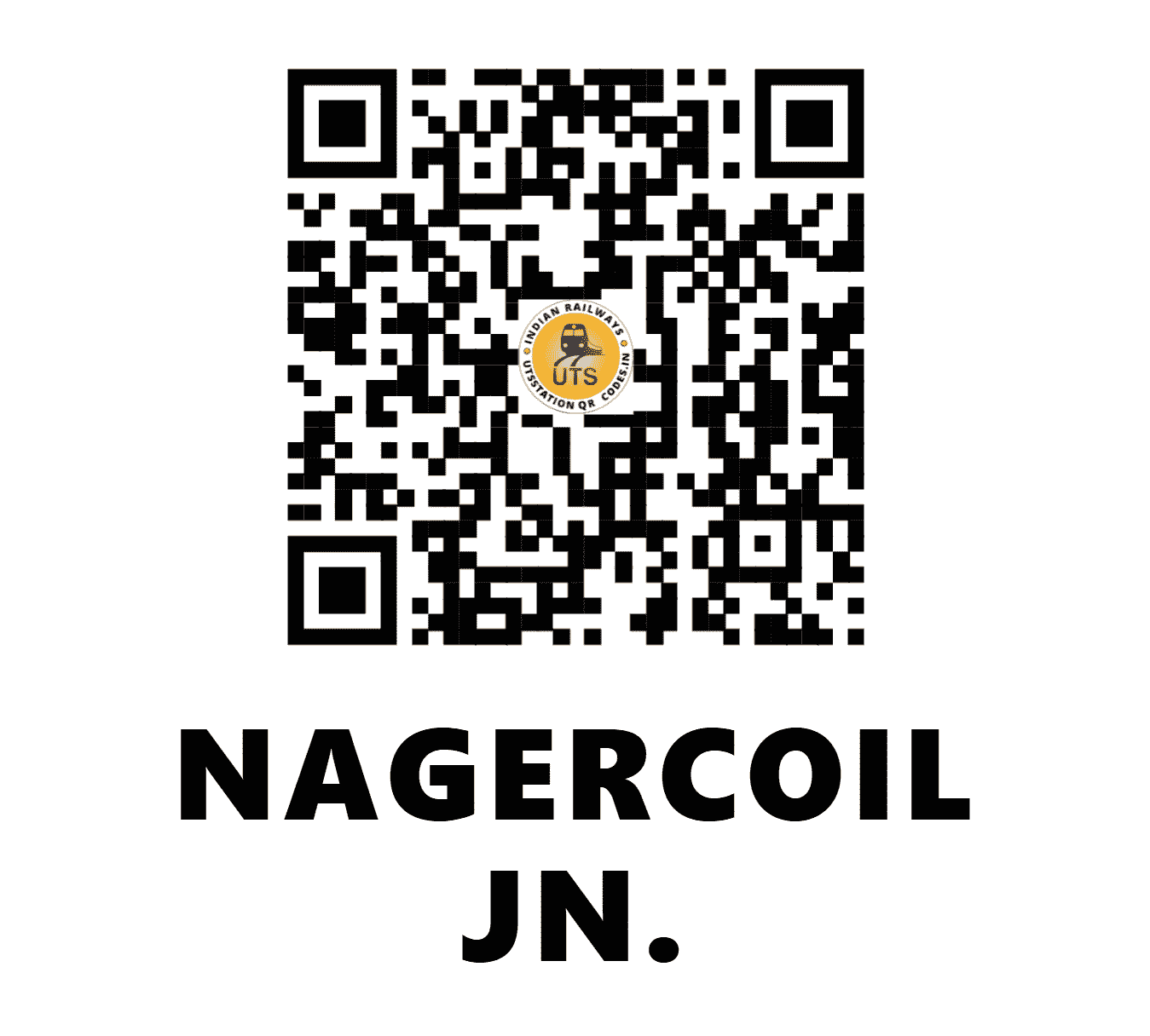 UTS QR Code for NAGERCOIL JN. - NCJ (SR - TAMIL NADU)